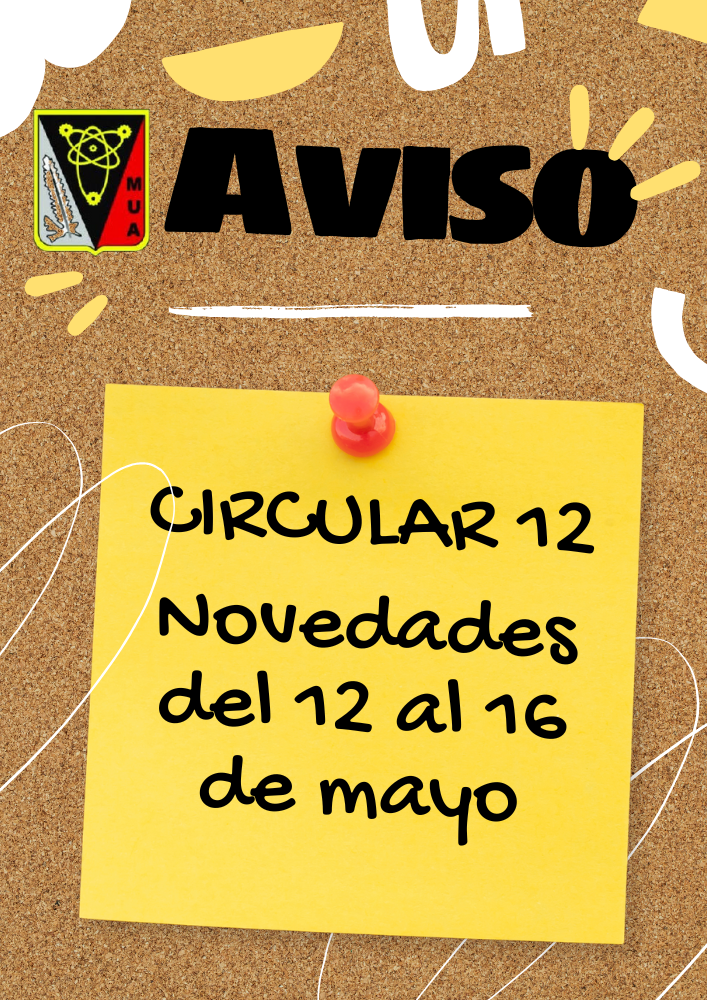 CIRCULAR SOBRE NOVEDADES DEL CRONOGRAMA MAYO 12 AL 16